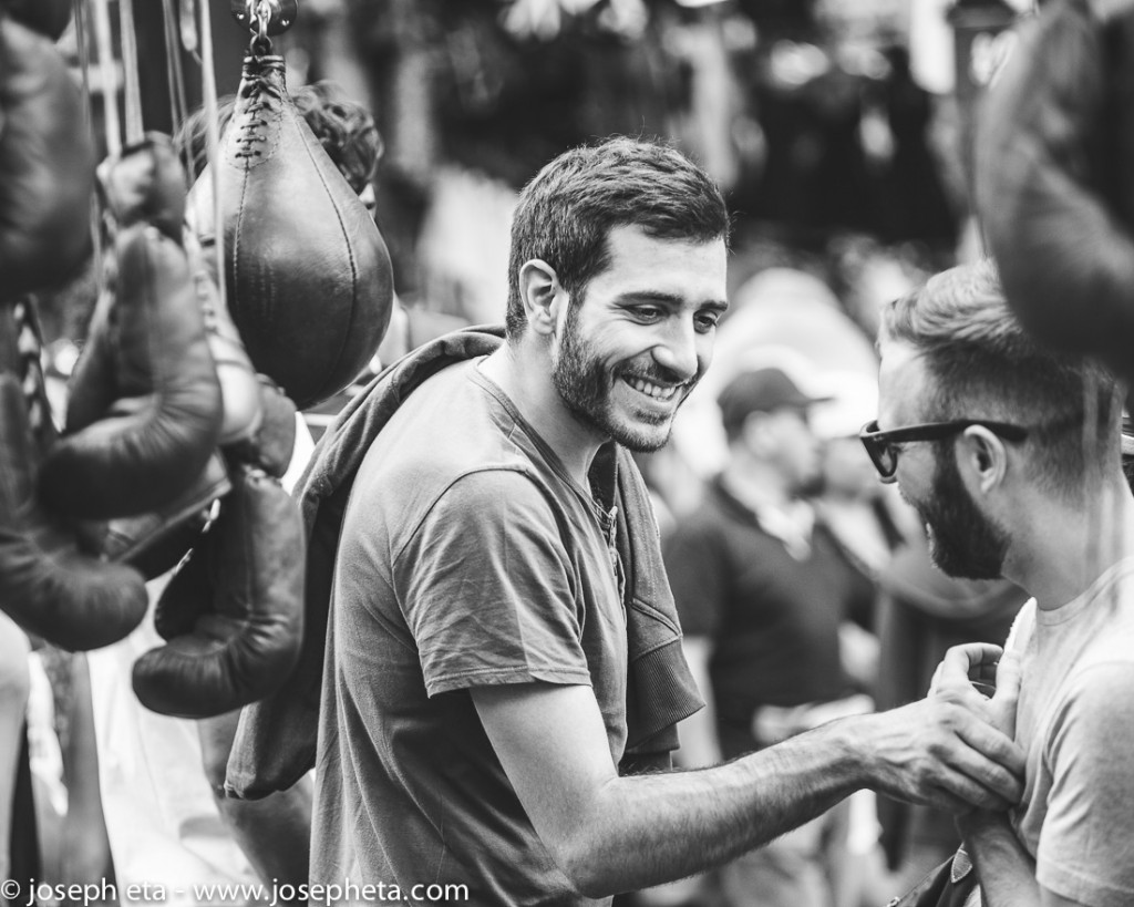 street photography of vintage boxing gloves at portobellow road market in London