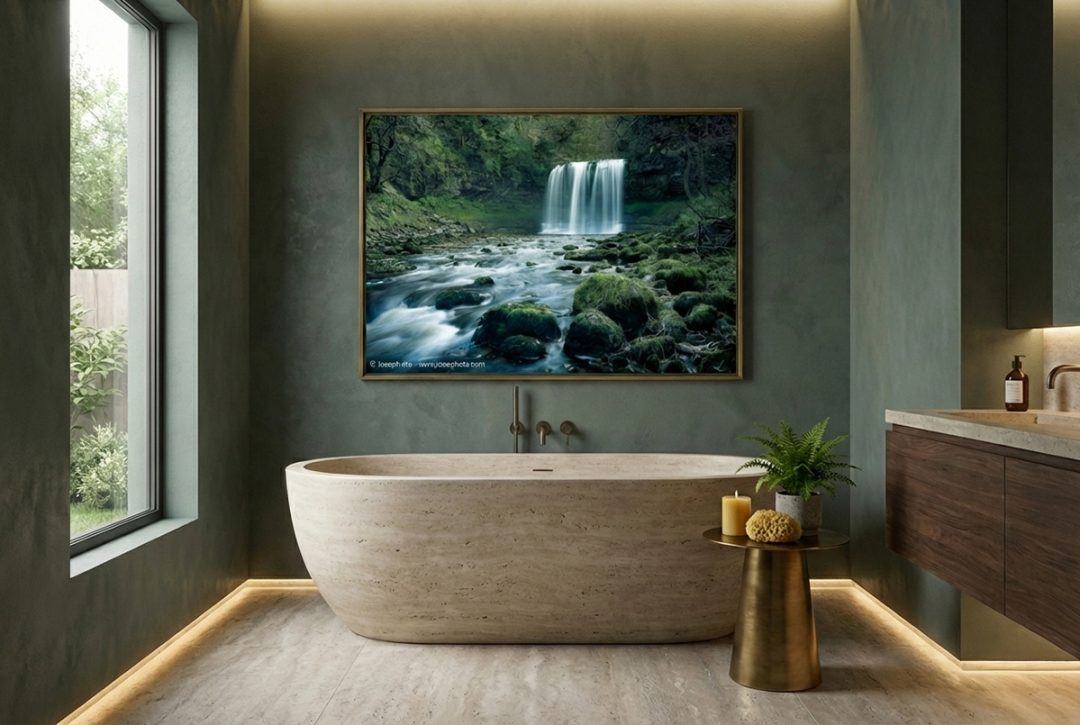 Long exposure waterfall photography.