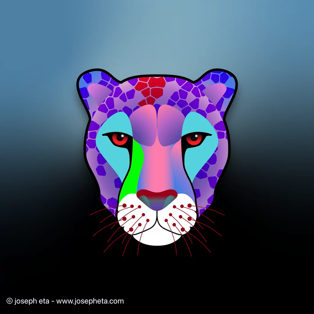 A dangerously unpredictable force of synthetic energy, projecting a fiercely rebellious spirit through clashing neon hues and a glowing crimson gaze.