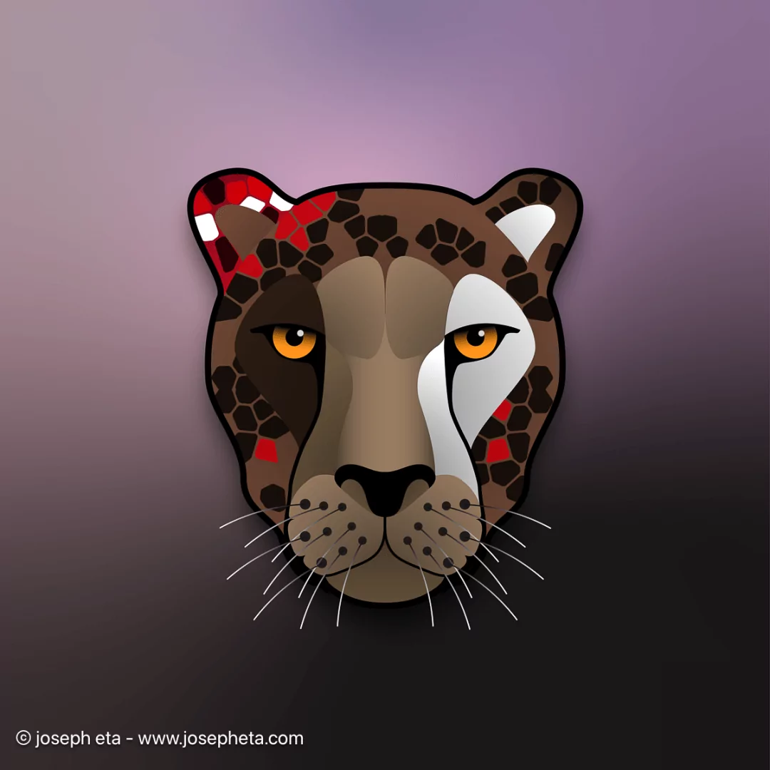 A battle-hardened survivor defined by stark duality, balancing an unyielding amber focus against heavy shadows and fractured crimson geometry.