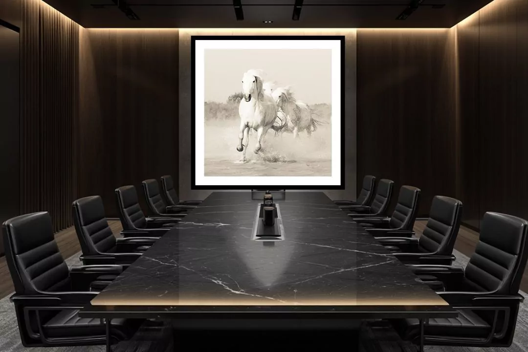 At the head of the table, presence is everything. This piece sets the absolute frequency of the room—unapologetic force, singular focus, and the shared kinetic energy required to push through systemic resistance and lead from the front.