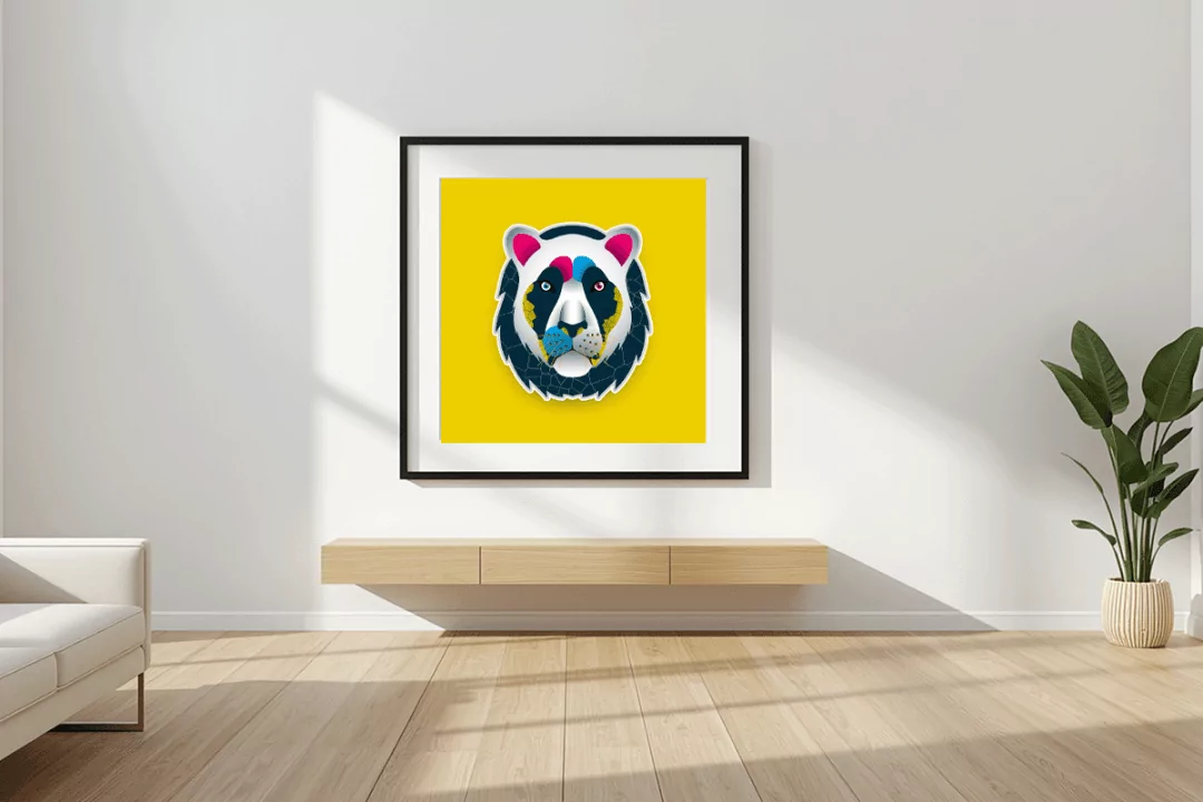 Serving as a vibrant, high-energy focal point in a sun-drenched minimalist living area.